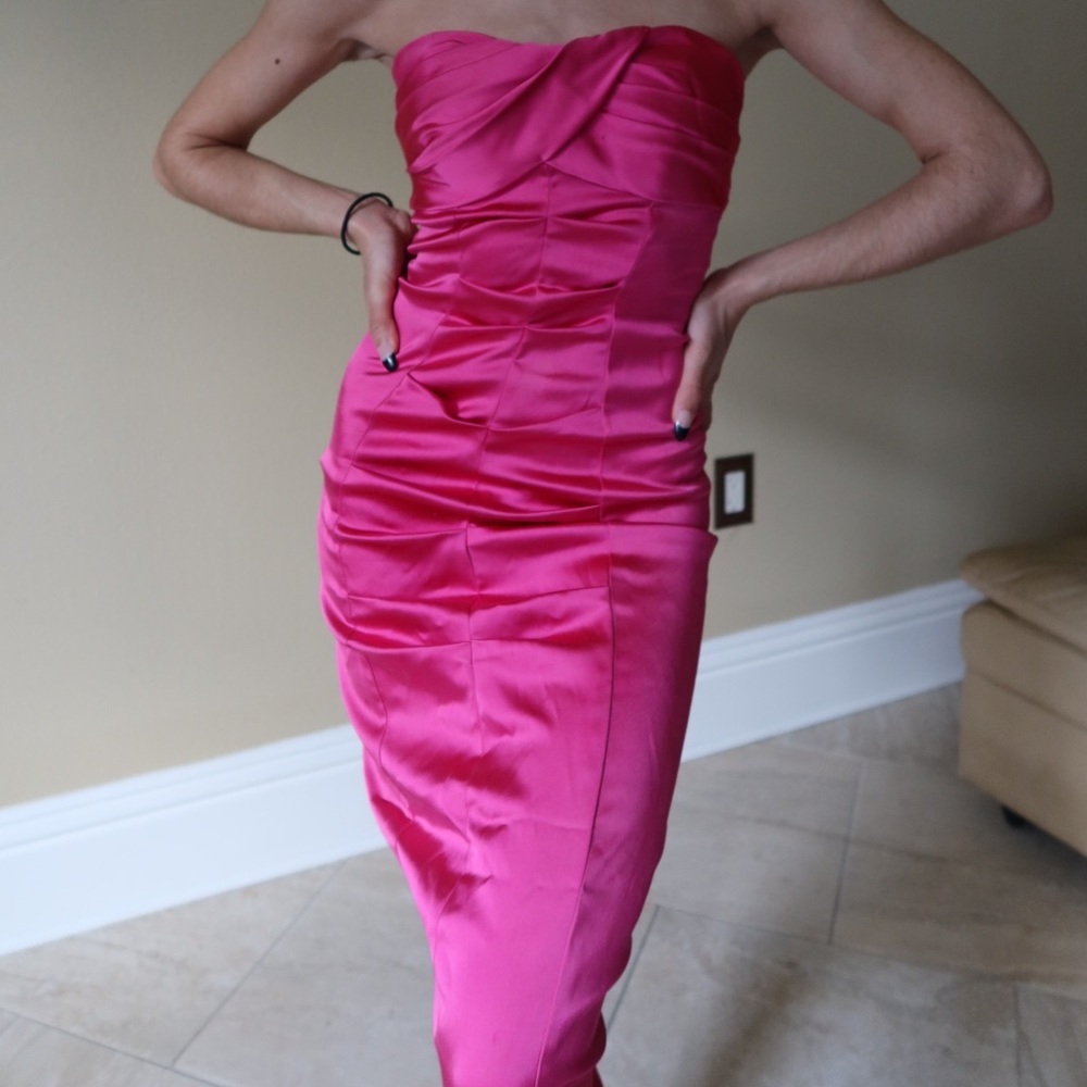 Vintage Cache Satin Evening Dress